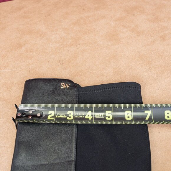 Stuart Weitzman Wmn Keelan Black Leather Stretch Dress Office Knee boots sz 9 - Picture 7 of 10